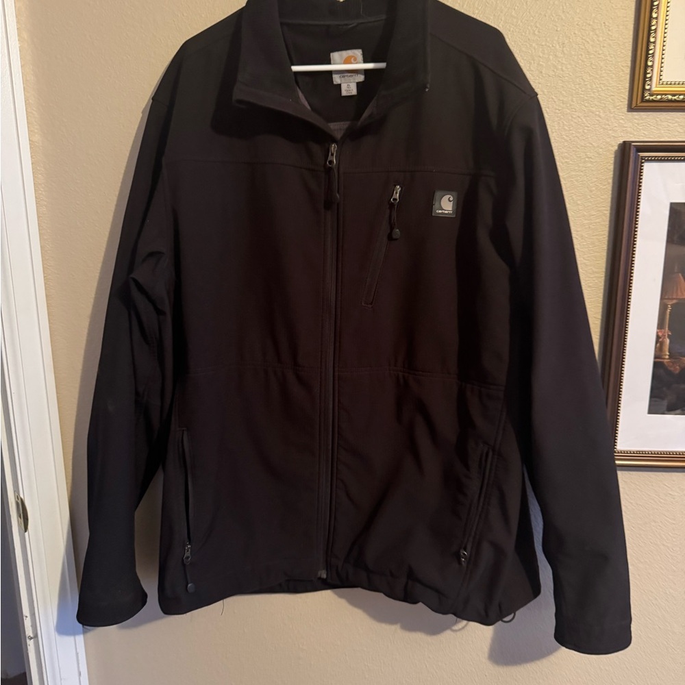 Men’s Carhartt Black Performance Jacket with Stand-Up Collar -XL-
